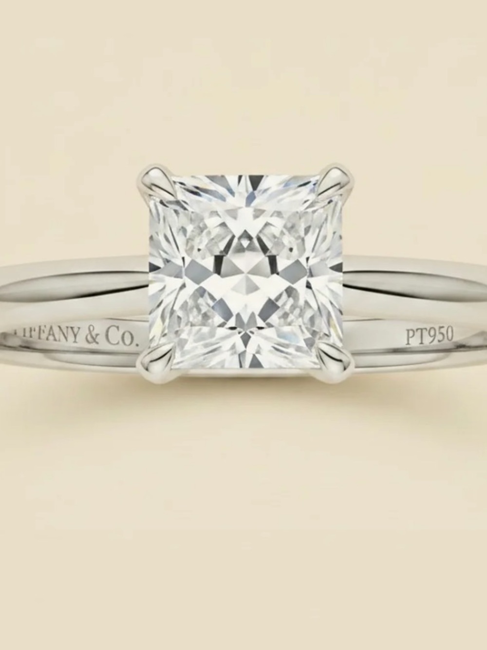 Tiffany & Co. Platinum Diamond Solitaire Engagement Ring